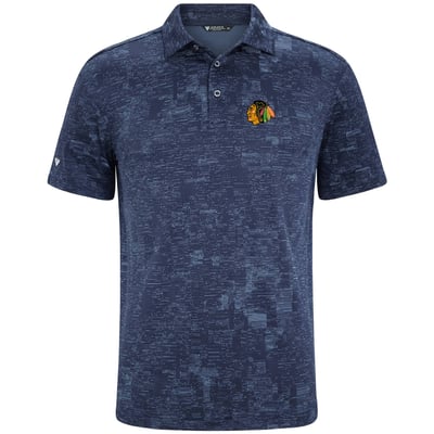 Chicago Blackhawks Levelwear Data Polo - Navy