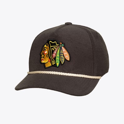  Chicago Blackhawks Mitchell & Ness Heritage Hues Pro Crown Snapback Hat - Charcoal