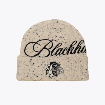 Chicago Blackhawks Mitchell & Ness Cookies & Cream Cuffed Knit Hat