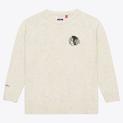  Chicago Blackhawks Mitchell & Ness Cookies & Cream Sweater - Cream
