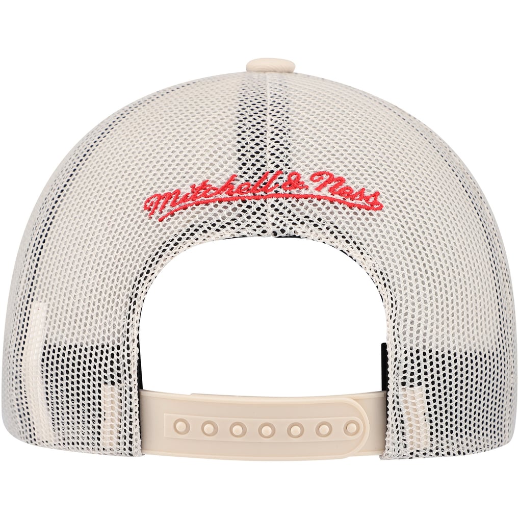 Chicago Blackhawks Mitchell & Ness Foam Front Trucker Adjustable Hat - Cream
