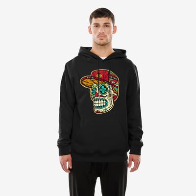 Chicago Blackhawks New Era Día de los Muertos Pullover Hoodie - Black