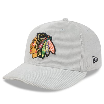 Chicago Blackhawks New Era Corduroy 59FIFTY Fitted Hat - Gray