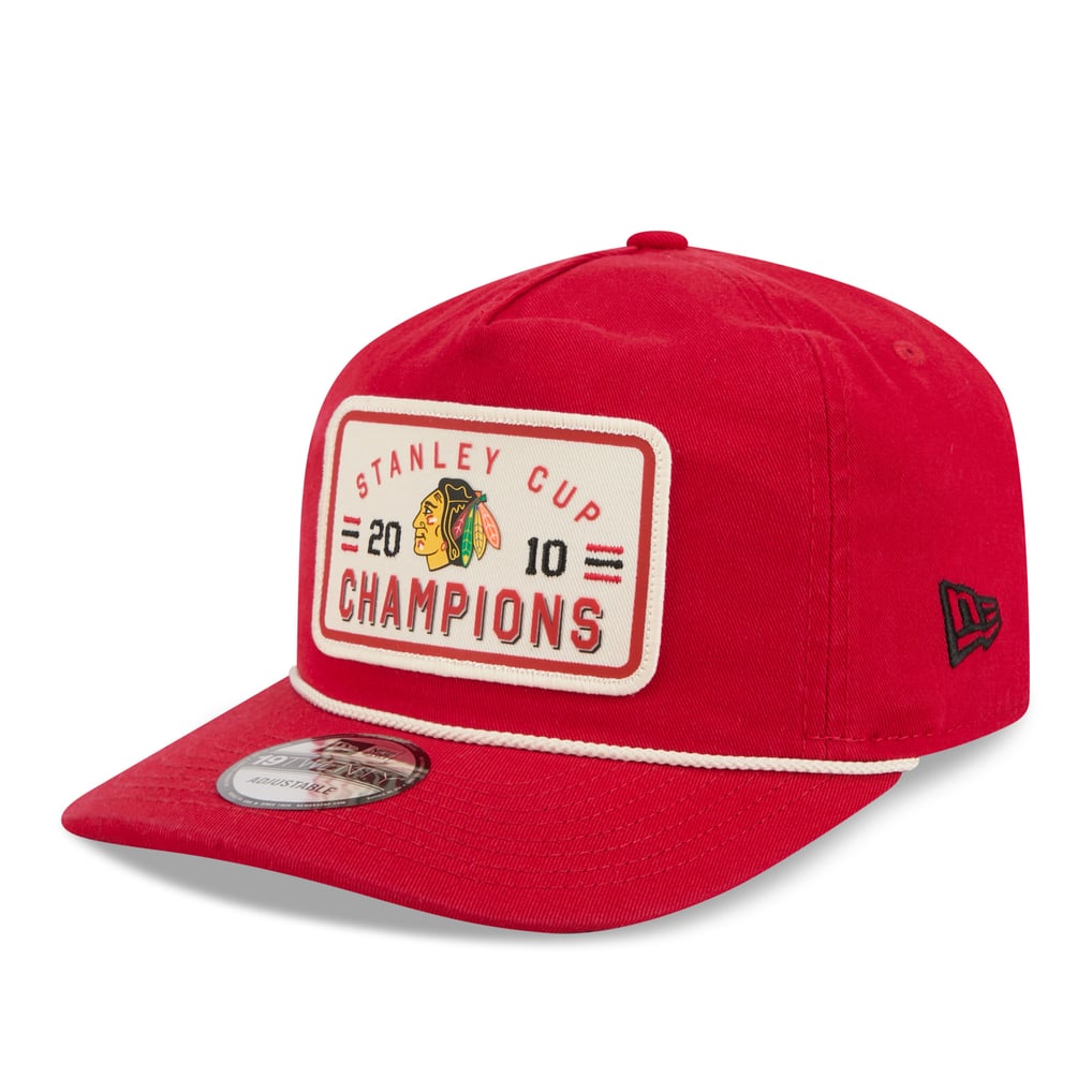  Chicago Blackhawks New Era Throwback Stanley Cup Champions Side Patch 19TWENTY Adjustable Hat - Red