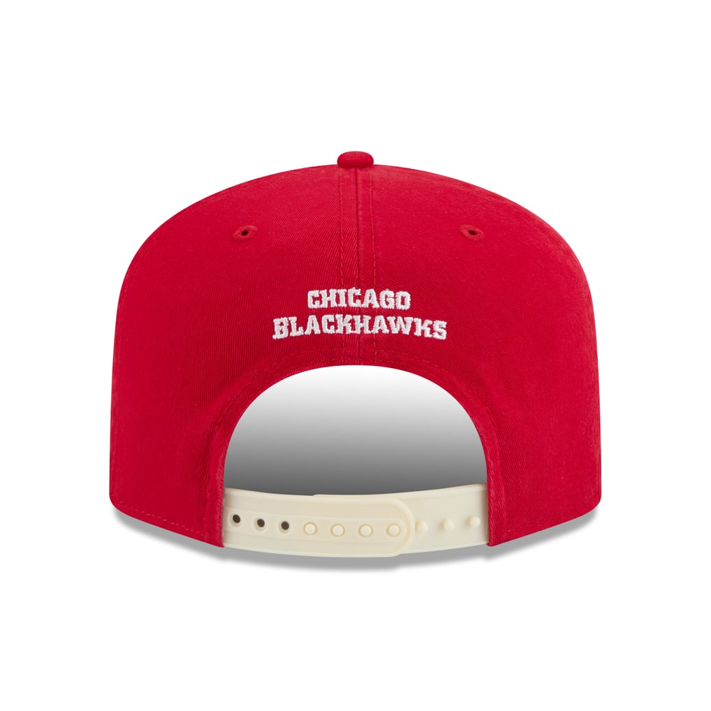  Chicago Blackhawks New Era Throwback Stanley Cup Champions Side Patch 19TWENTY Adjustable Hat - Red