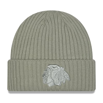 Chicago Blackhawks New Era Color Pack Cuffed Knit Hat - Sage Green