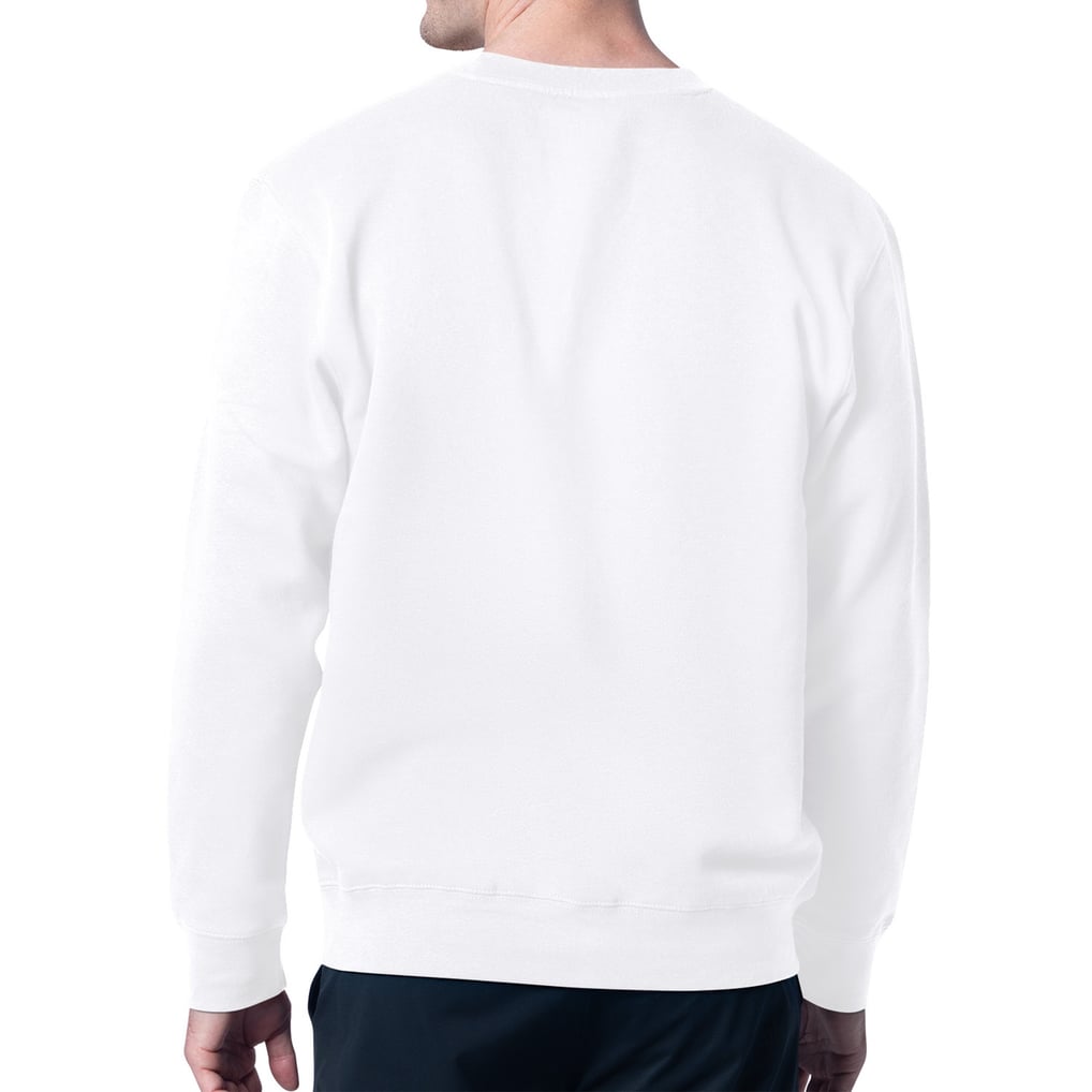 Chicago Blackhawks Starter Mesh Look Team Name Logo Pullover Sweatshirt - White
