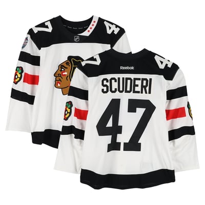Rob Scuderi Chicago Blackhawks Fanatics Authentic Player-Issued #47 White Jersey vs. Minnesota Wild on February 21, 2016 