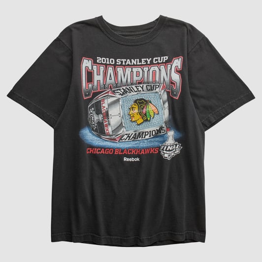 Stanley Cup Reebok 2010 T-shirt - Black - S by Fanatics Real Vintage