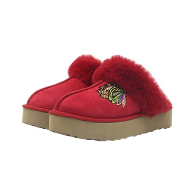 Chicago Blackhawks Cuce Unisex Team Color Slipper Boots
