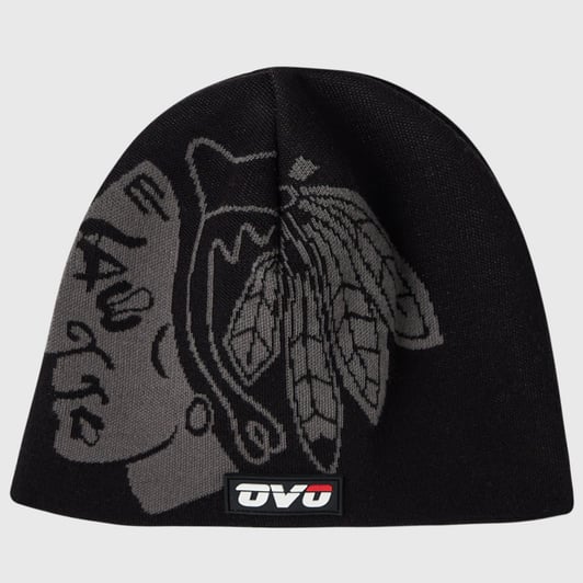 Chicago Blackhawks OVO x NHL Unisex Toque Knit Hat - Black