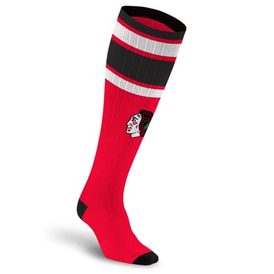 Chicago Blackhawks PRO Compression Unisex  Classic Stripe Over-the-Calf Compression Socks