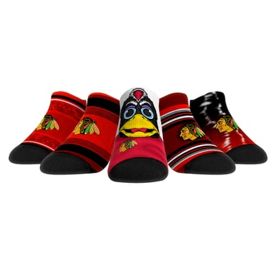  Chicago Blackhawks Rock Em Unisex Super Fan Five-Pack Low-Cut Socks Set - 
