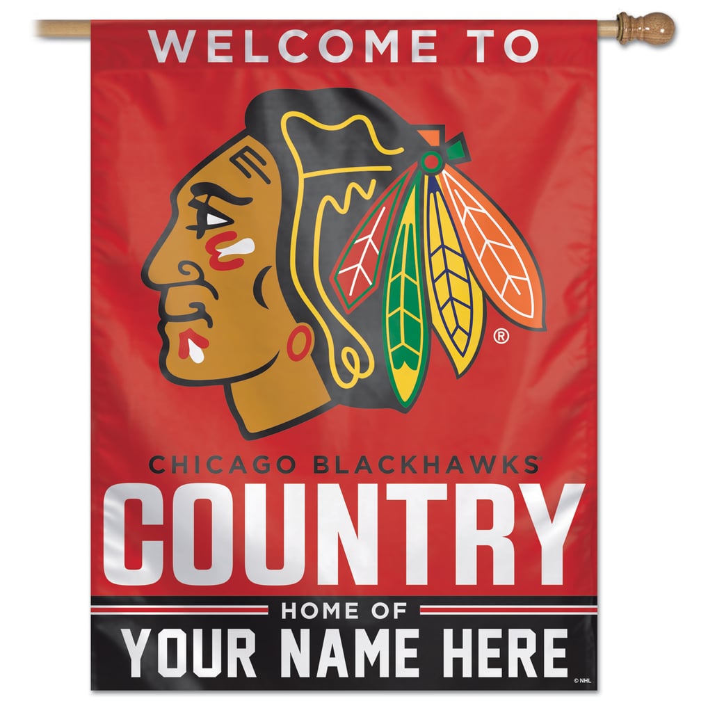 Chicago Blackhawks WinCraft Personalized 27'' x 37'' Single-Sided Vertical Banner