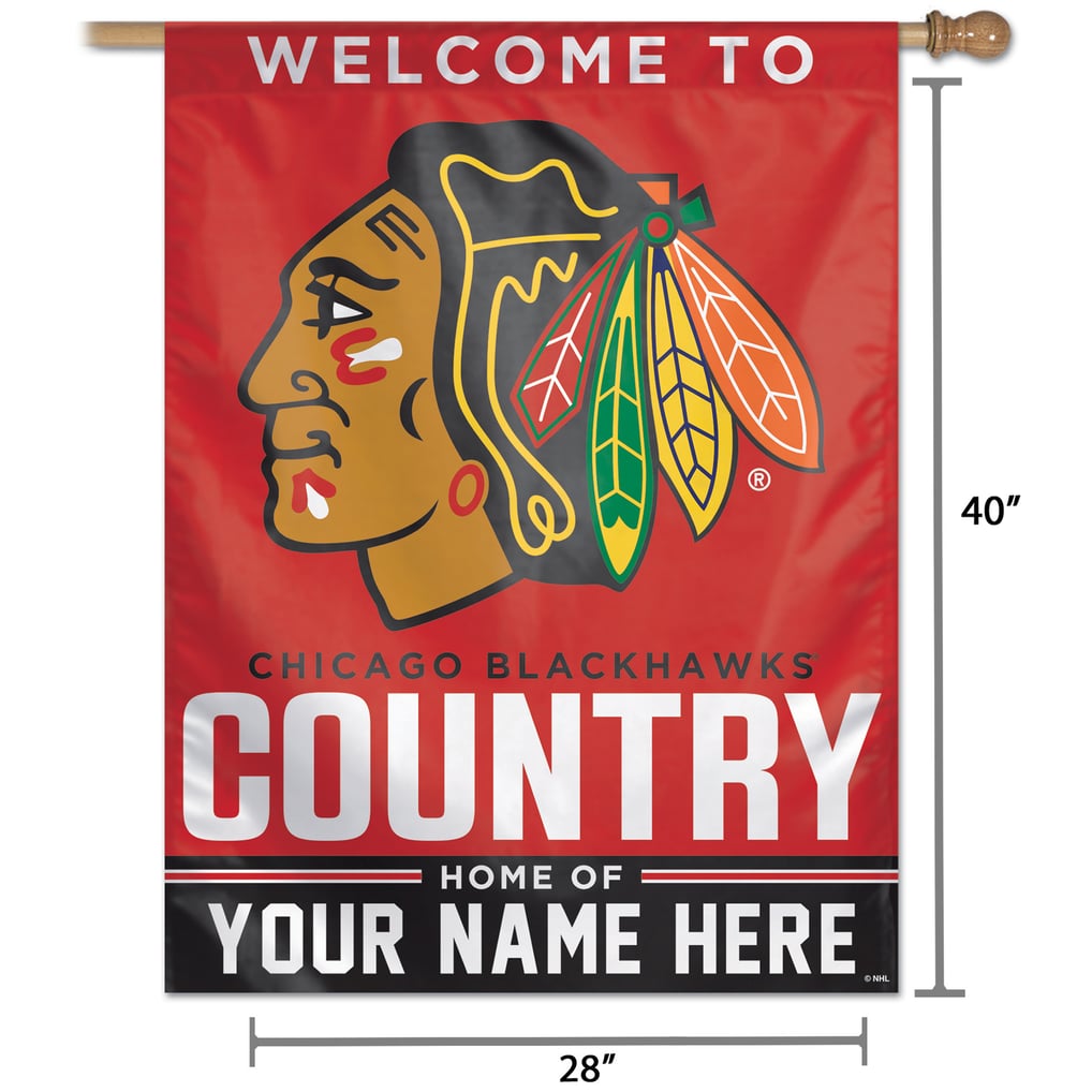Chicago Blackhawks WinCraft Personalized 27'' x 37'' Single-Sided Vertical Banner