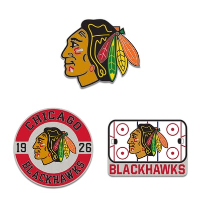 Chicago Blackhawks WinCraft Three-Piece Collector Pin Set