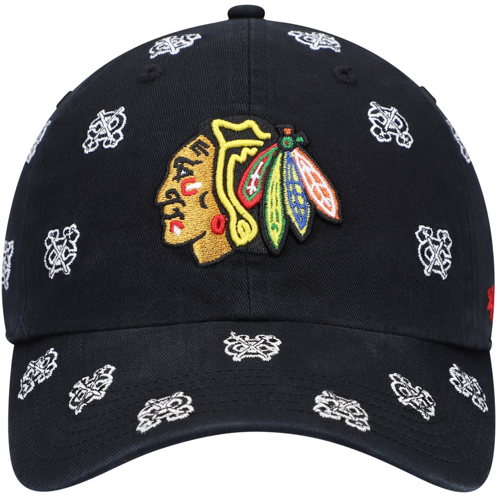 Chicago Blackhawks '47 Women's Confetti Clean Up Adjustable Hat - Black