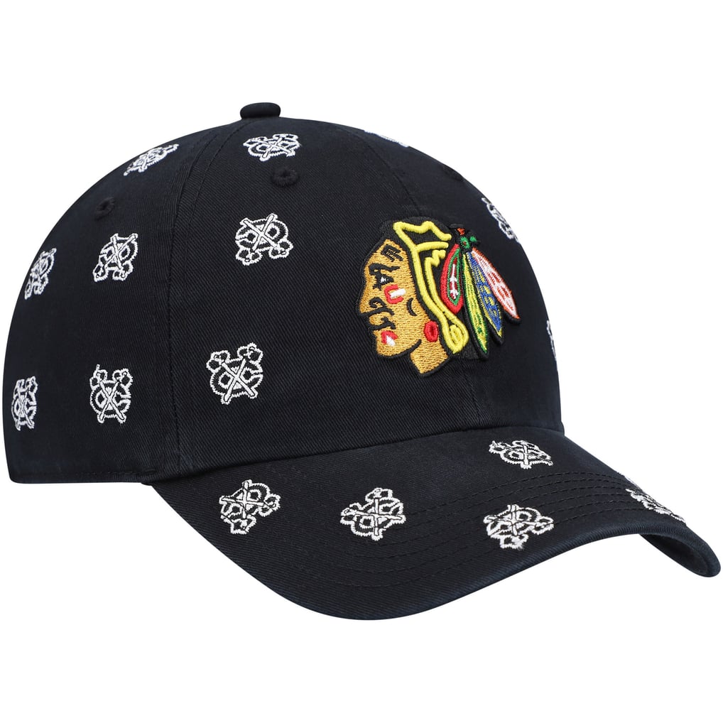 Chicago Blackhawks '47 Women's Confetti Clean Up Adjustable Hat - Black