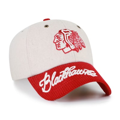 Chicago Blackhawks '47 Women's Rope Script Clean Up Adjustable Hat - Cream/Red