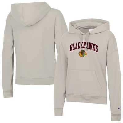 Chicago Blackhawks Champion Women's  Arch Logo Hoodie - Oatmeal