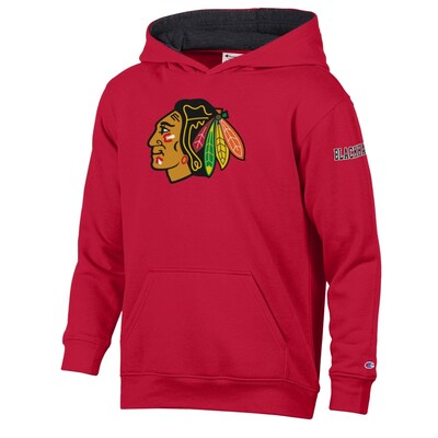  Chicago Blackhawks Champion Youth Fleece Hoodie - Red