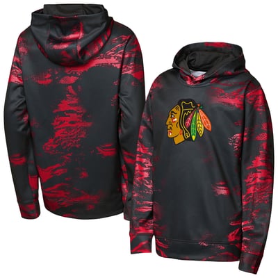 Chicago Blackhawks Outerstuff Youth Team Dynamics Hoodie - Black