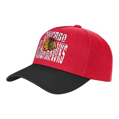 Chicago Blackhawks Outerstuff Youth Ice Breaker Adjustable Hat - Red/Black