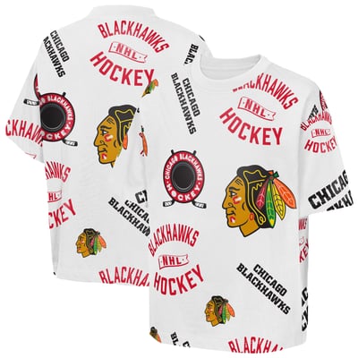  Chicago Blackhawks Outerstuff Youth Unstoppable Elevated T-Shirt - White