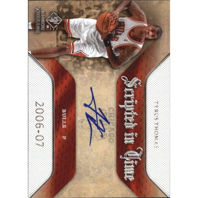 2007-08 SP Rookie Threads Scripted in Time #TT Tyrus Thomas