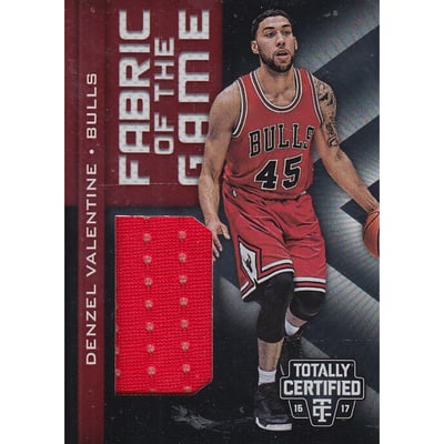 2016-17 Totally Certified Fabric of the Game Rookie Jerseys #26 Denzel Valentine