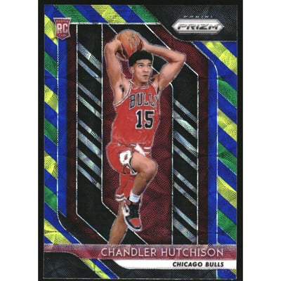 2018-19 Panini Prizm Prizms Choice Blue Yellow and Green #70 Chandler Hutchison