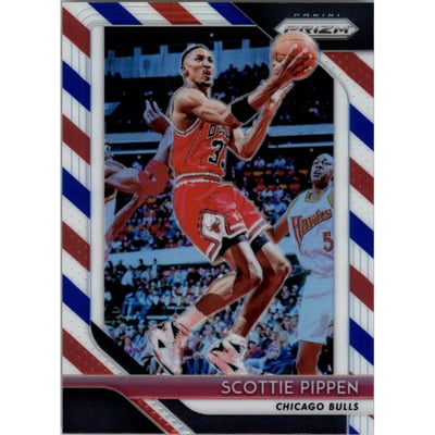 2018-19 Panini Prizm Prizms Red White and Blue #65 Scottie Pippen