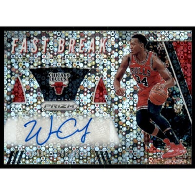 2019-20 Panini Prizm Fast Break Autographs #55 Wendell Carter Jr.