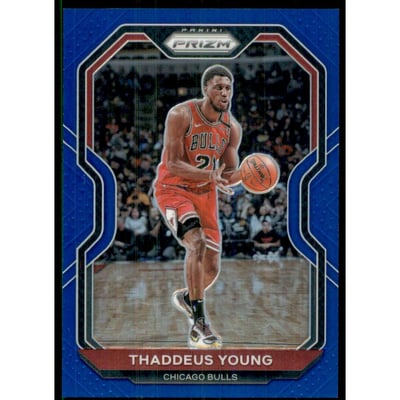 2020-21 Panini Prizm Prizms Blue #165 Thaddeus Young