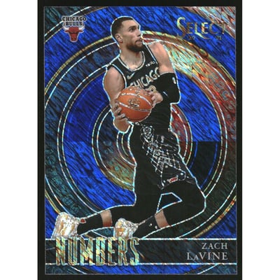 2020-21 Select Numbers Prizms Blue #34 Zach LaVine