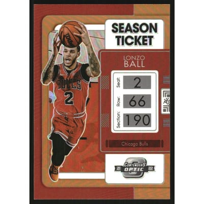 2021-22 Panini Contenders Optic Orange #41 Lonzo Ball