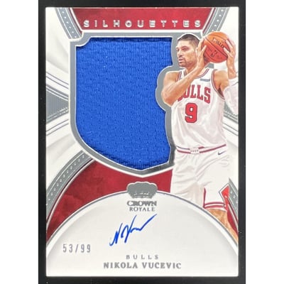 2021-22 Panini Crown Royale Silhouettes #SL-NVC Nikola Vucevic Auto /99
