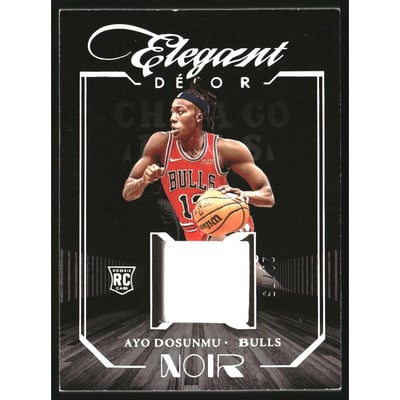 2021-22 Panini Noir Elegant Decor Rookie Jerseys #8 Ayo Dosunmu
