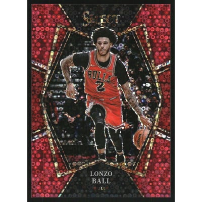 2021-22 Select Prizms Red Disco #107 Lonzo Ball