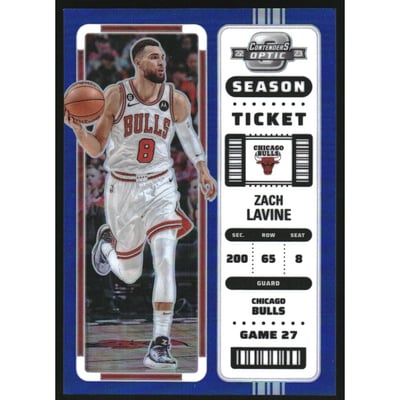 2022-23 Panini Contenders Optic Blue #5 Zach LaVine