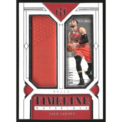 2023-24 Panini National Treasures Timeline Materials #30 Zach LaVine/99