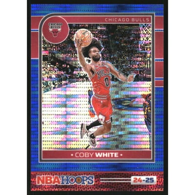2024-25 Hoops Premium Prizms Blue Pulsar #43 Coby White