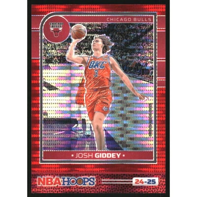 2024-25 Hoops Premium Prizms Red Pulsar #217 Josh Giddey