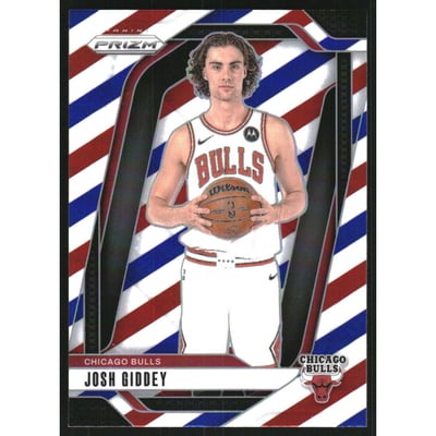 2024-25 Panini Prizm Prizms Red White and Blue #112 Josh Giddey