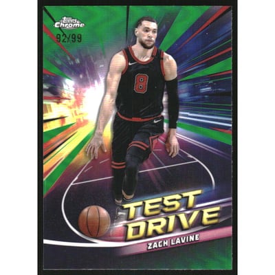 2024-25 Topps Chrome Test Drive Green Refractors #TD5 Zach Lavine