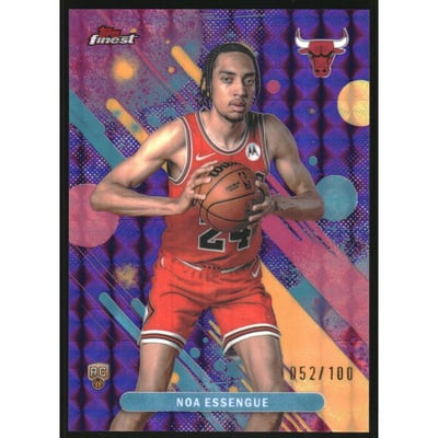 2025-26 Finest Purple Geometric Refractors #12 Noa Essengue C