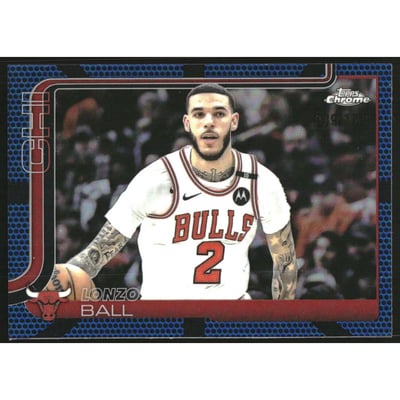 2025-26 Topps Chrome Blue Basketball Refractors #38 Lonzo Ball