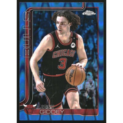 2025-26 Topps Chrome RayWave Blue Refractors #48 Josh Giddey