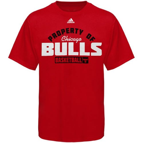 adidas Chicago Bulls Youth Red-Ash-White Triple Threat T-Shirt