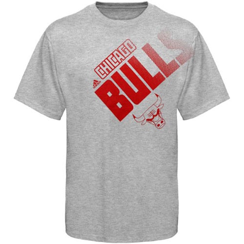 adidas Chicago Bulls Youth Red-Ash-White Triple Threat T-Shirt